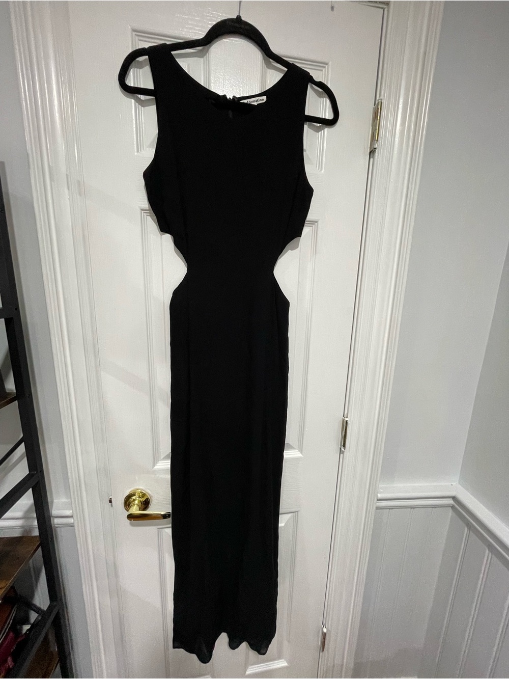 Reformation Black side Cutout Maxi Dress